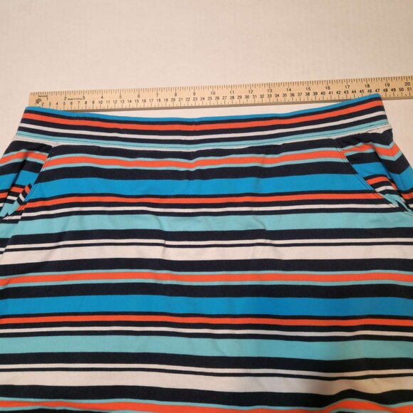 Crown & Ivy Curvy striped skirt Women's 2XL Pockets Adjustable length Side ties - Picture 2 of 8